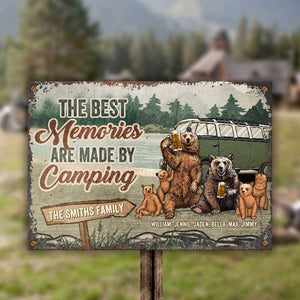 La vie est meilleure au camping - Plaque en métal personnalisée - Cadeau pour les couples, cadeau pour les amateurs de camping
