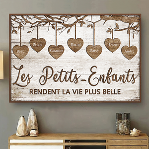 Les Petits-Enfants Rendent La Vie Plus Belle - Affiche horizontale personnalisée Français