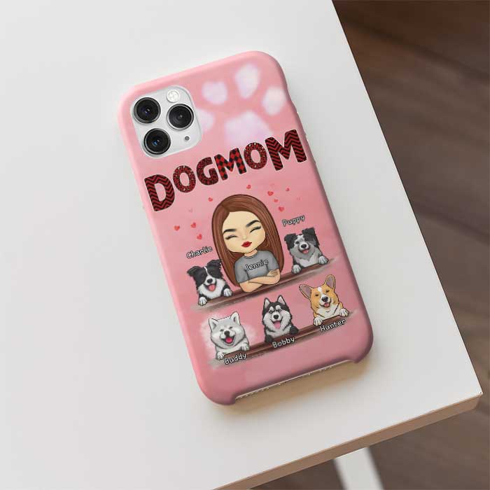 All My Kids Have Paws - Gift For Dog Mom, Cat Mom - Personalized Phone Case