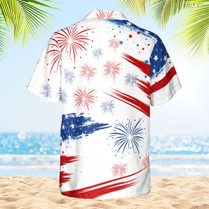 Joyeux 4 juillet ! T-shirt hawaïen personnalisé ! Cadeau pour papa, cadeau pour amoureux des animaux