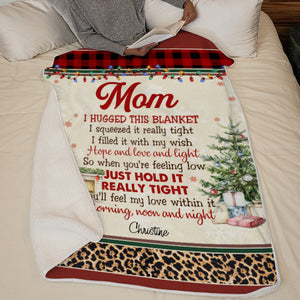 Serrez-le bien fort ! Couverture personnalisée pour la famille ! Cadeau de Noël pour grand-mère