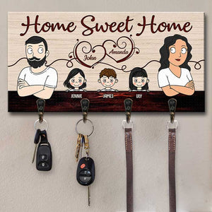 Sweet Home - Porte-clés personnalisé, porte-clés - Cadeau pour couple, mari et femme