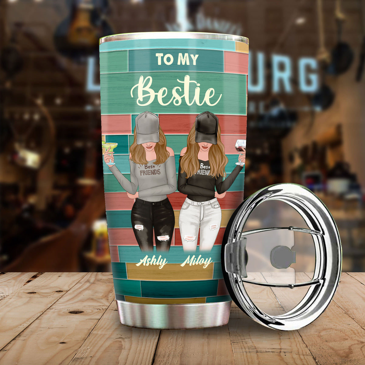 Because Of You - Gift For Bestie - Personalized Tumbler.