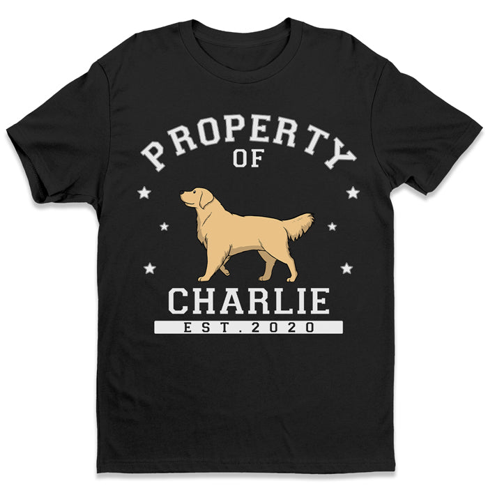 La propriété de mes chiens - T-shirt unisexe personnalisé, sweat à capuche, sweat-shirt - Cadeau de Noël pour les propriétaires et les amoureux des animaux