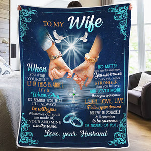 Croyez en vous et n'oubliez pas d'être génial - Couverture pour couple - Cadeau de Saint-Valentin pour femme de la part de votre mari