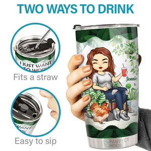 Hang Out With My Chickens - Personalized Tumbler - Gift For Gardening Lovers
