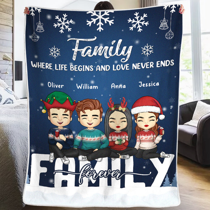 C'est nous, beaucoup d'amour - Couverture personnalisée pour la famille - Cadeau de Noël pour les membres de la famille