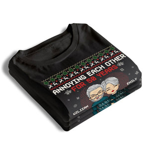 Nous nous agaçons depuis des lustres et nous sommes toujours aussi forts maintenant - T-shirt unisexe personnalisé pour couple, sweat à capuche, sweat-shirt - Cadeau de Noël pour mari et femme, anniversaire