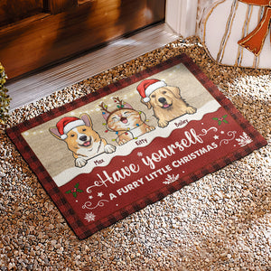 Joyeux Noël, espèce de sale animal ! Tapis décoratif personnalisé pour chien et chat ! Cadeau de Noël pour les propriétaires et les amoureux des animaux.