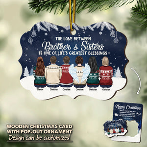 Dealing With Stupid People & Keeping Each Other Sane - Personalized Custom Christmas Wooden Card With Pop Out Ornament - Gift For Family, Christmas Gift