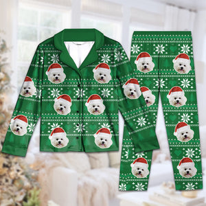 Motif aztèque « Noël approche » – Pyjama personnalisé avec photo pour chien et chat – Télécharger une image, cadeau de Noël pour les propriétaires et les amoureux des animaux
