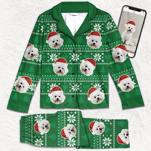 Motif aztèque « Noël approche » – Pyjama personnalisé avec photo pour chien et chat – Télécharger une image, cadeau de Noël pour les propriétaires et les amoureux des animaux