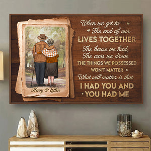Je t'avais et tu m'avais - Poster horizontal personnalisé - Cadeau pour couple, mari et femme
