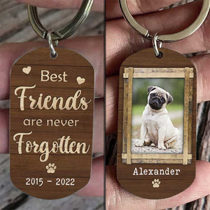 Les meilleurs amis ne s'oublient jamais - Porte-clés personnalisé - Télécharger une image, cadeau pour les amoureux des animaux
