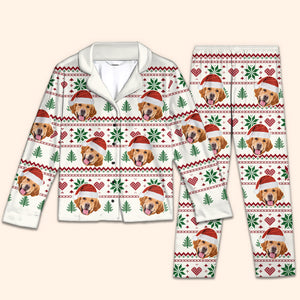 Motif aztèque « Noël approche » – Pyjama personnalisé avec photo pour chien et chat – Télécharger une image, cadeau de Noël pour les propriétaires et les amoureux des animaux