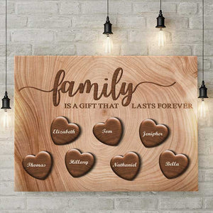 Family Is Forever - Personalized Horizontal Canvas - Gift For Couples, Husband Wife