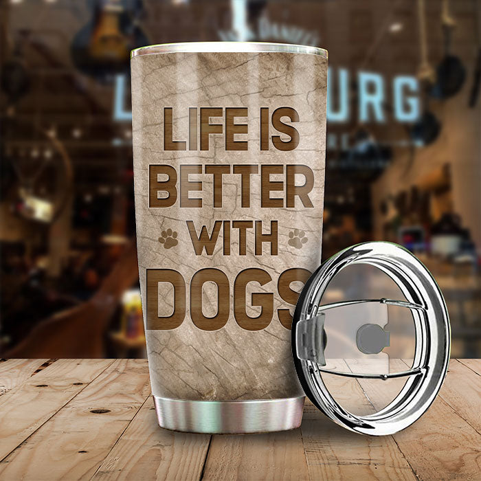 Les chiens embellissent votre vie ! Gobelet personnalisé ! Cadeau pour les amoureux des animaux