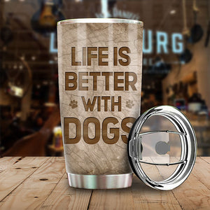 Les chiens embellissent votre vie ! Gobelet personnalisé ! Cadeau pour les amoureux des animaux