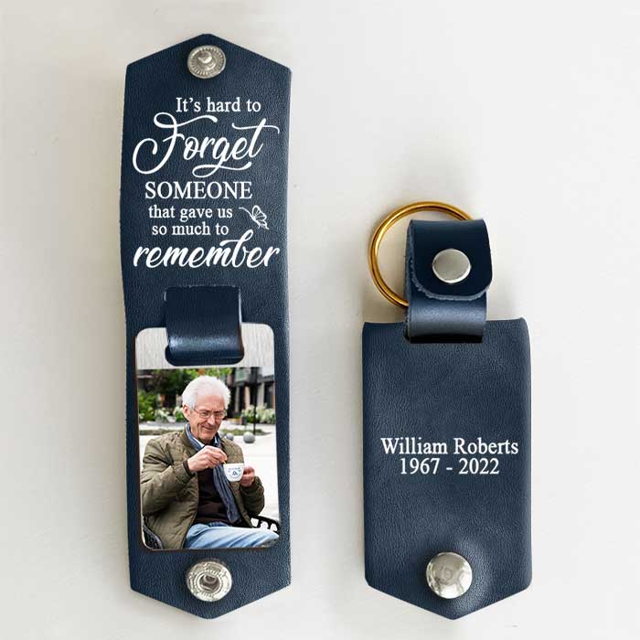 You Gave Us So Much - Personalized PU Leather Keychain - Upload image, Memorial Gift, Sympathy Gift