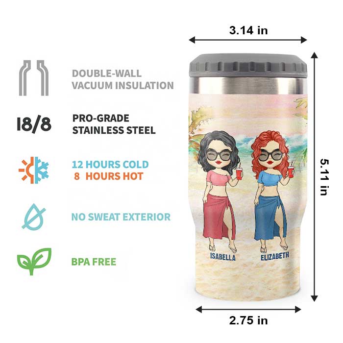 Profitez d'une journée à la plage ensemble - Glacière personnalisée - Cadeau pour meilleure amie