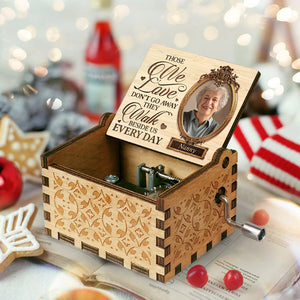 Those We Love Don't Go Away - Personalized Music Box - Upload Image, Memorial Gift, Sympathy Gift
