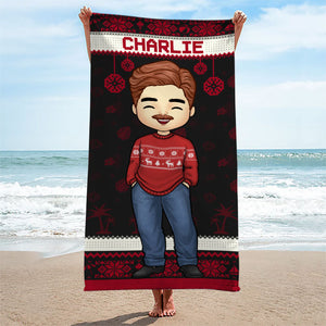 L'amitié est le plus beau cadeau de la vie - Serviette de plage personnalisée Bestie - Cadeau de Noël pour meilleures amies, meilleures amies, sœurs