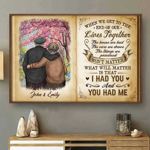 Nos moments heureux compteront vraiment - Affiche horizontale personnalisée - Cadeau pour couples, mari et femme