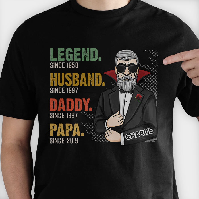 Legend Husband Daddy Grandpa  - Personalized Unisex T-Shirt.