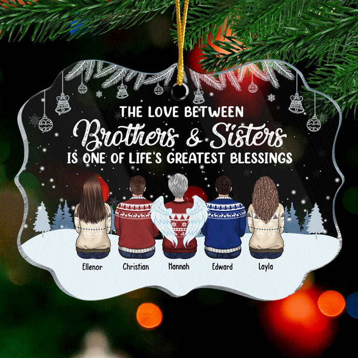 La vie est meilleure avec des frères et sœurs - Décoration de Noël personnalisée en acrylique en forme de Benelux - Cadeau pour frères et sœurs, cadeau de Noël