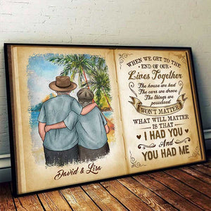 Nos moments heureux compteront vraiment - Affiche horizontale personnalisée - Cadeau pour couples, mari et femme