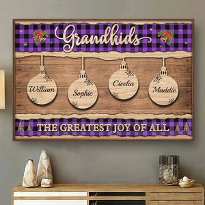 Life Is Better With Grandkids - Personalized Horizontal Poster.