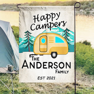 Happy Campers - Personalized Flag.