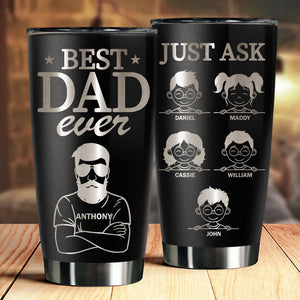 Meilleur papa de tous les temps - Gobelet personnalisé gravé au laser - Cadeau pour papa