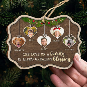 L'amour de la famille - Décoration de Noël en bois personnalisée en forme de Benelux, portrait photo de famille personnalisé, décoration photo personnalisée - Télécharger une image, cadeau pour la famille, cadeau de Noël