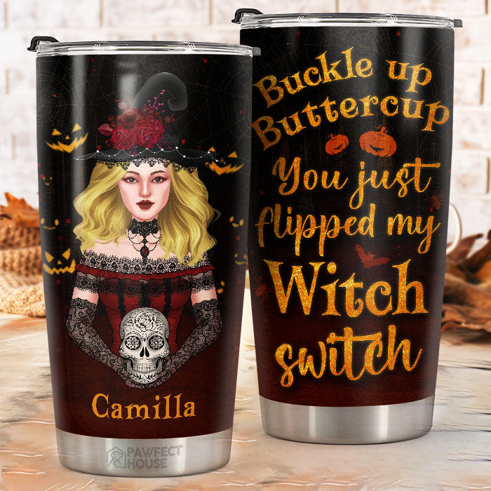 Attachez votre ceinture, ma chérie, vous venez de me faire changer d'avis - Gobelet personnalisé - Cadeau pour vous-même, cadeau d'Halloween