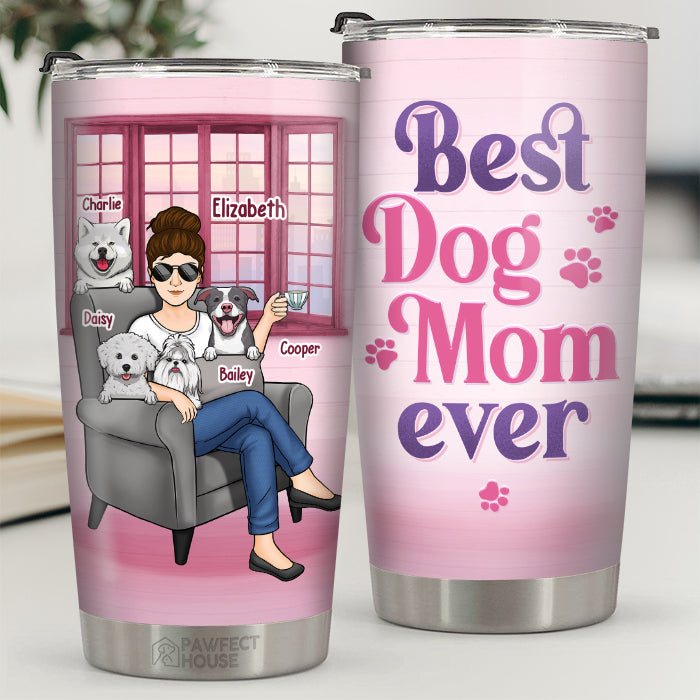 Meilleure maman chien et chat de tous les temps - Gobelet personnalisé pour chien et chat - Cadeau de fête des mères, d'anniversaire pour propriétaires d'animaux et amoureux des animaux