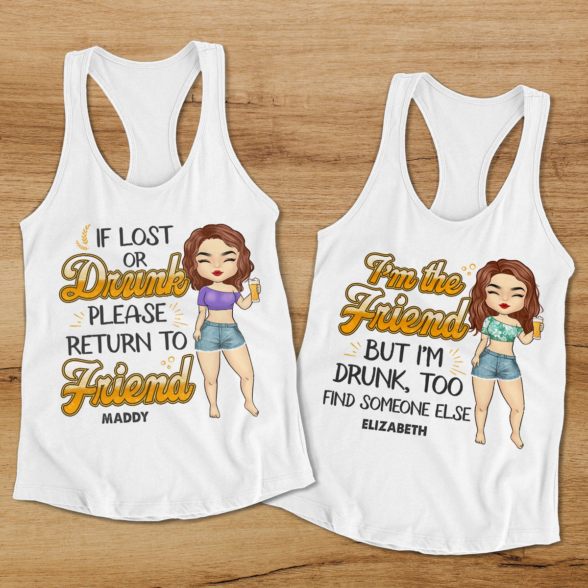 I Am The Friend - Personalized Racerback Tank Top - Gift For Bestie