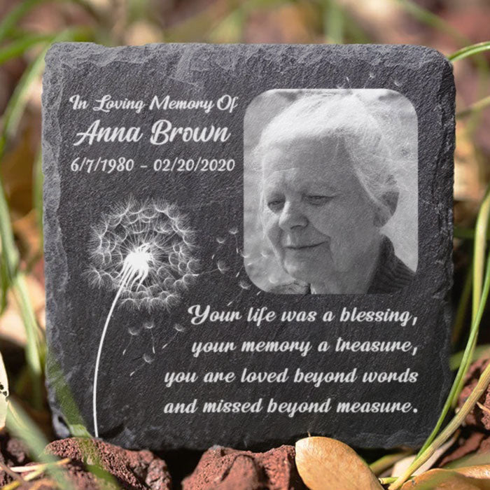 Vous êtes aimé au-delà des mots - Pierre commémorative personnalisée - Télécharger une image, un cadeau commémoratif, un cadeau de condoléances