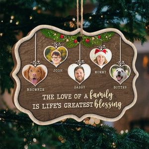 L'amour de la famille - Décoration de Noël en bois personnalisée en forme de Benelux, portrait photo de famille personnalisé, décoration photo personnalisée - Télécharger une image, cadeau pour la famille, cadeau de Noël