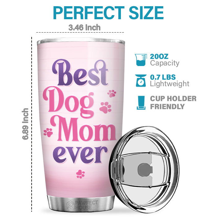 Meilleure maman chien et chat de tous les temps - Gobelet personnalisé pour chien et chat - Cadeau de fête des mères, d'anniversaire pour propriétaires d'animaux et amoureux des animaux