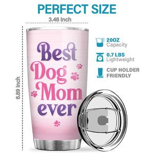 Meilleure maman chien et chat de tous les temps - Gobelet personnalisé pour chien et chat - Cadeau de fête des mères, d'anniversaire pour propriétaires d'animaux et amoureux des animaux