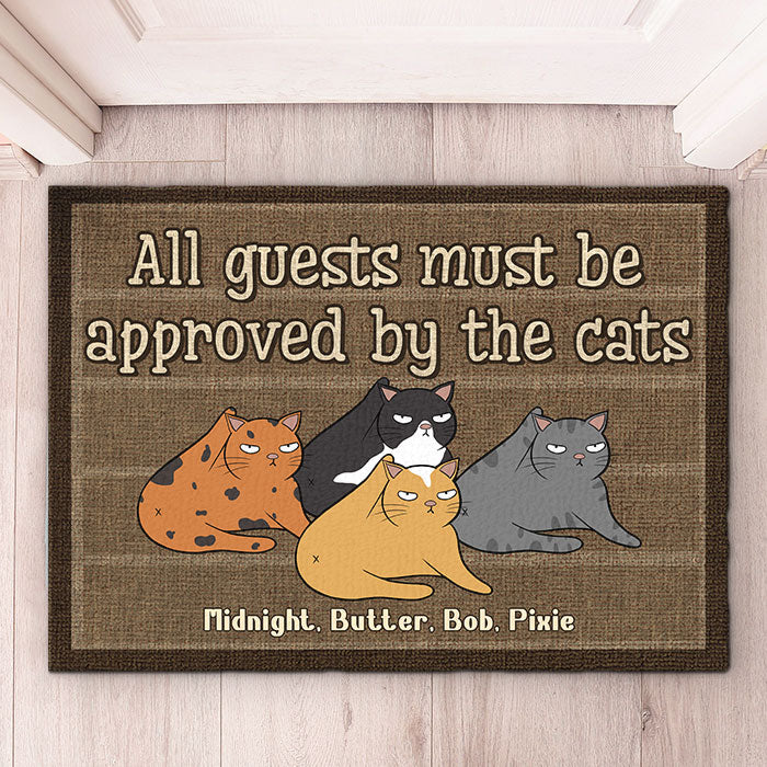 Vous devez être approuvé par les chats - Tapis décoratif personnalisé - Cadeau pour les amoureux des animaux