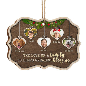 L'amour de la famille - Décoration de Noël en bois personnalisée en forme de Benelux, portrait photo de famille personnalisé, décoration photo personnalisée - Télécharger une image, cadeau pour la famille, cadeau de Noël