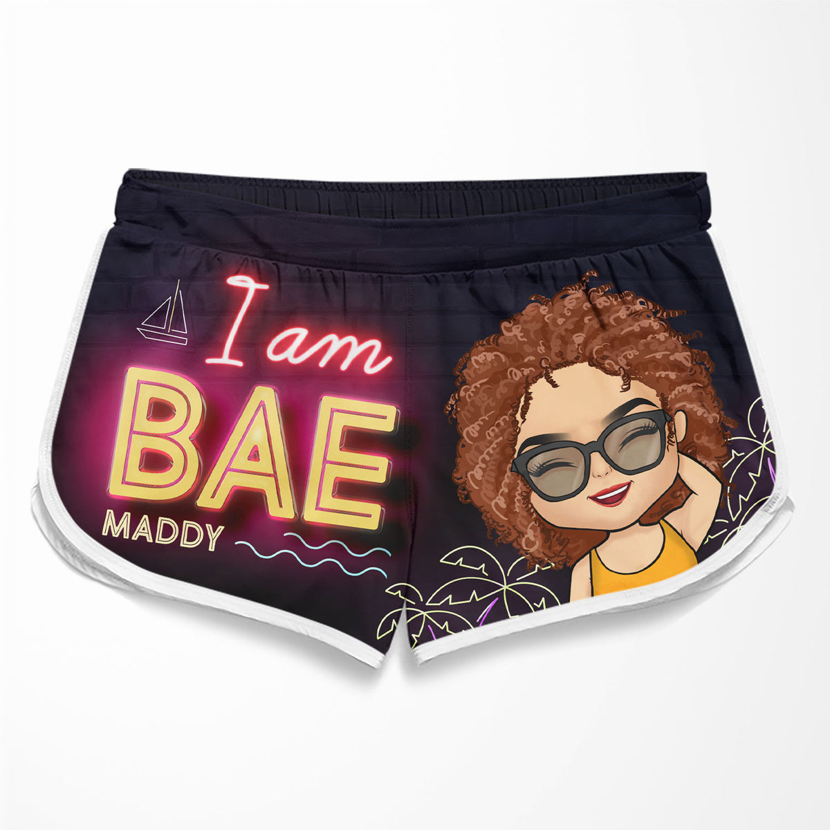 Retour à Bae, je suis Bae - Short de plage personnalisé pour couple - Cadeau pour couples, mari et femme