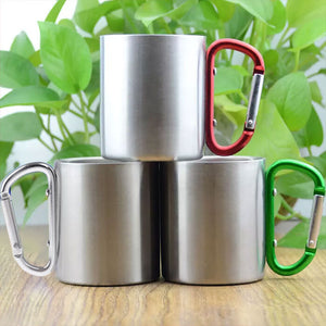 Happy Campers Be Wild & Free - Personalized Carabiner Camping Mug - Gift For Camping Lovers
