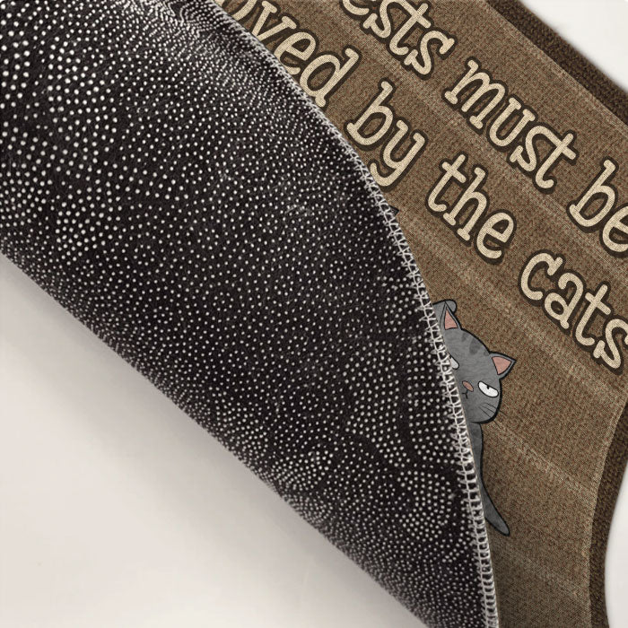Vous devez être approuvé par les chats - Tapis décoratif personnalisé - Cadeau pour les amoureux des animaux