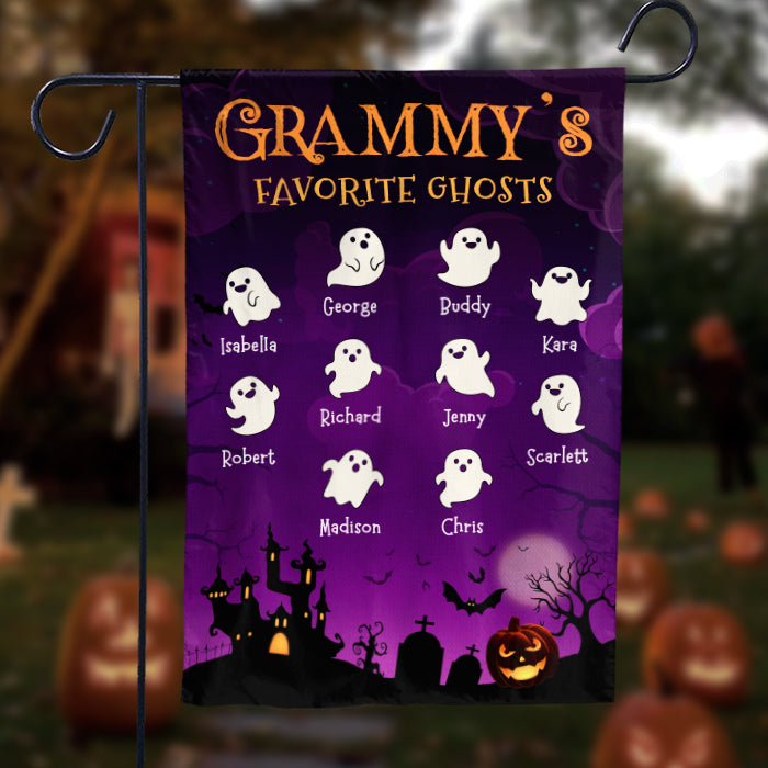 Halloween And Favorite Ghosts - Personalized Flag.