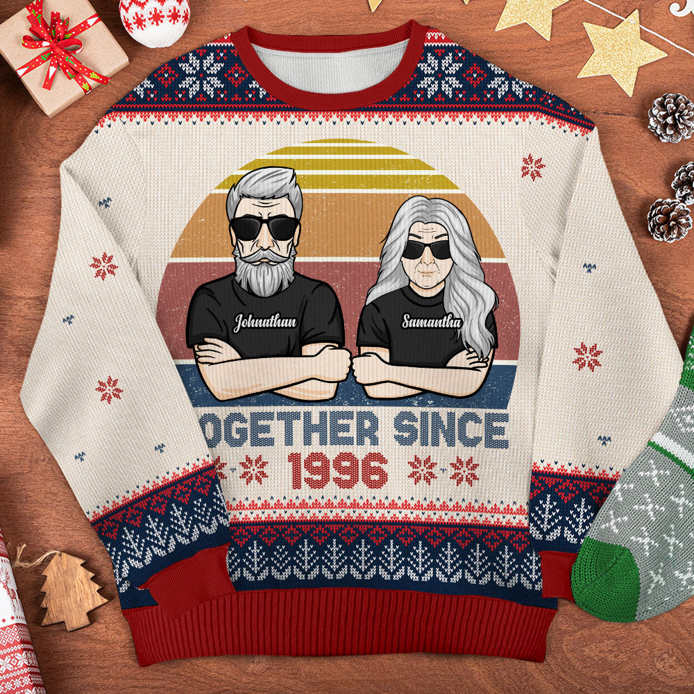 Husband & Wife Together Forever - Gift For Couples, Personalized All-Over-Print Sweatshirt.