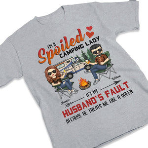 Je suis une campeuse gâtée - T-shirt, sweat à capuche et sweat-shirt unisexe personnalisé
