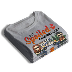 Je suis une campeuse gâtée - T-shirt, sweat à capuche et sweat-shirt unisexe personnalisé